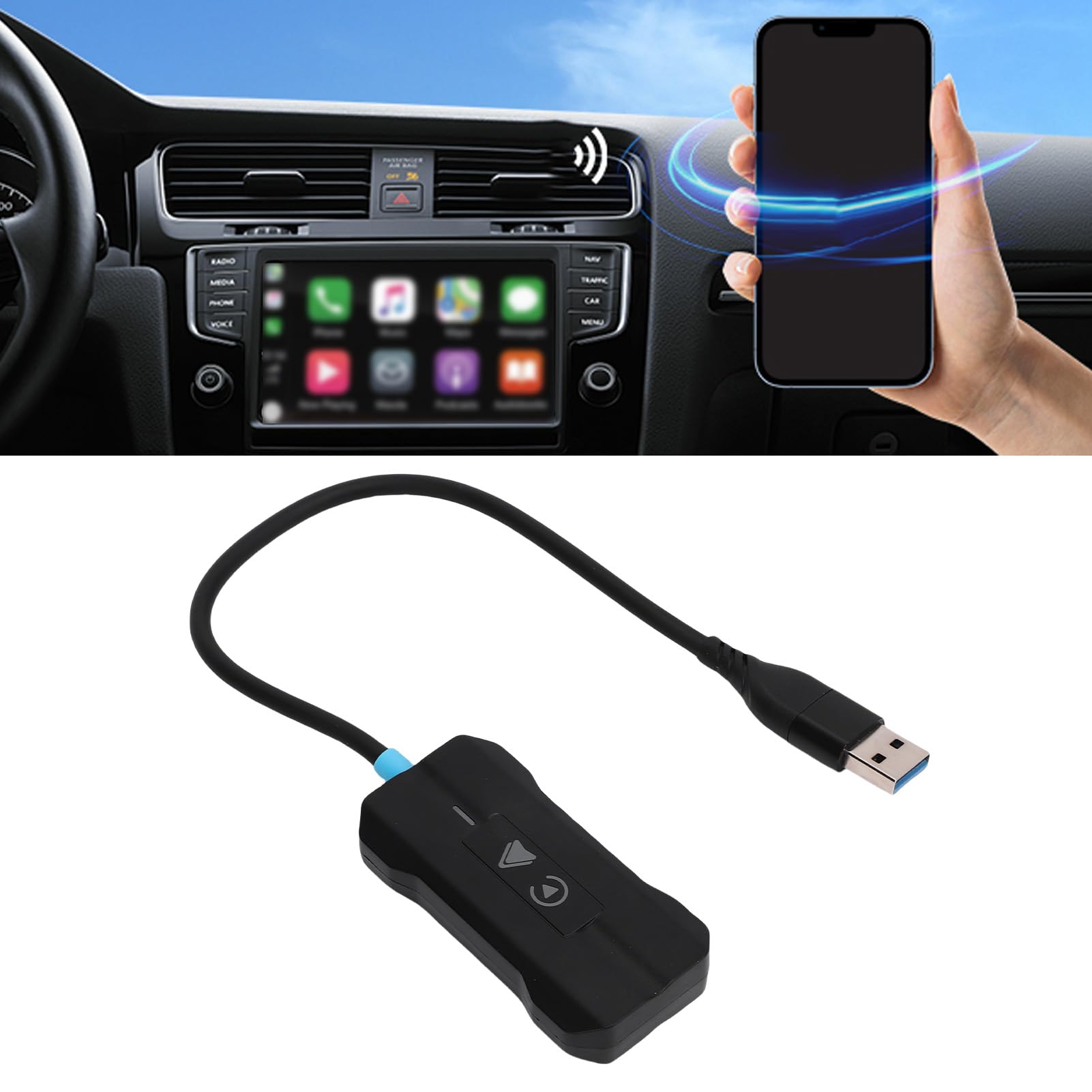 Brrnoo Gonfiatore per Pneumatici Senza Fili, Batteria 2000mAh, Spegnimento