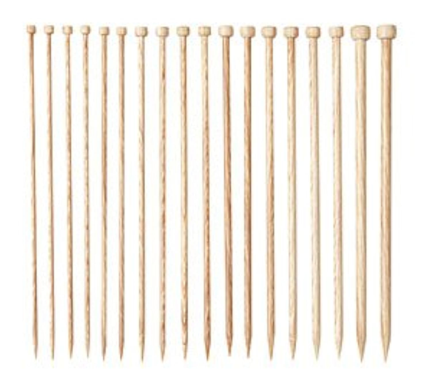 Knit PicksWood Straight Single Point Knitting Needle Set US 4-11 (10" - Sunstruck)