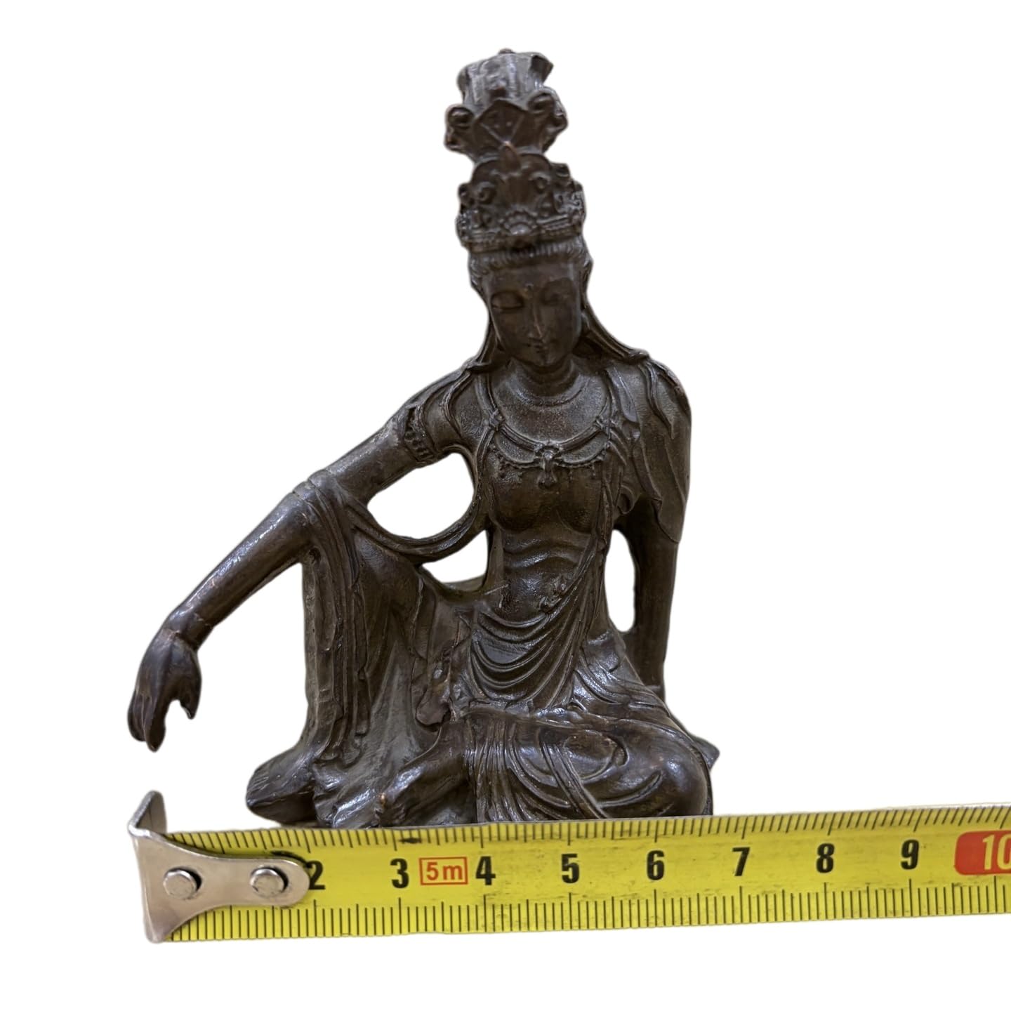 Huolimxun Antique And Distressed Solid Copper Guanyin Ornaments, Bodhisattva Statues, Home Buddhist Temple Worship Ornaments, Desktop Meditation Crafts