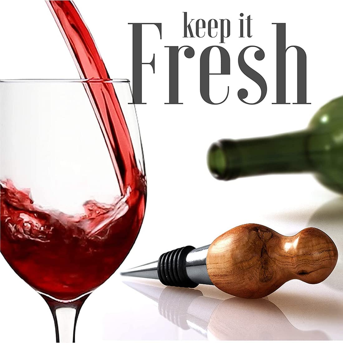 Kit Tappi Vino Vuoto In Metallo - 8 Pezzi Riutilizzabili, Con Inserti Per Sughero, Per Home Bar E Fai Da Te