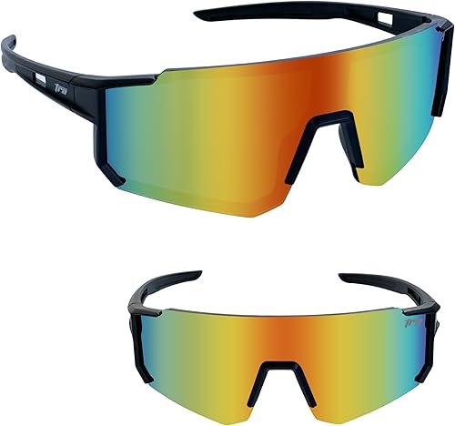 Gafas de sol de béisbol para adultos, UV400, gafas de sol geniales para correr, fútbol, ciclismo, gafas deportivas + funda