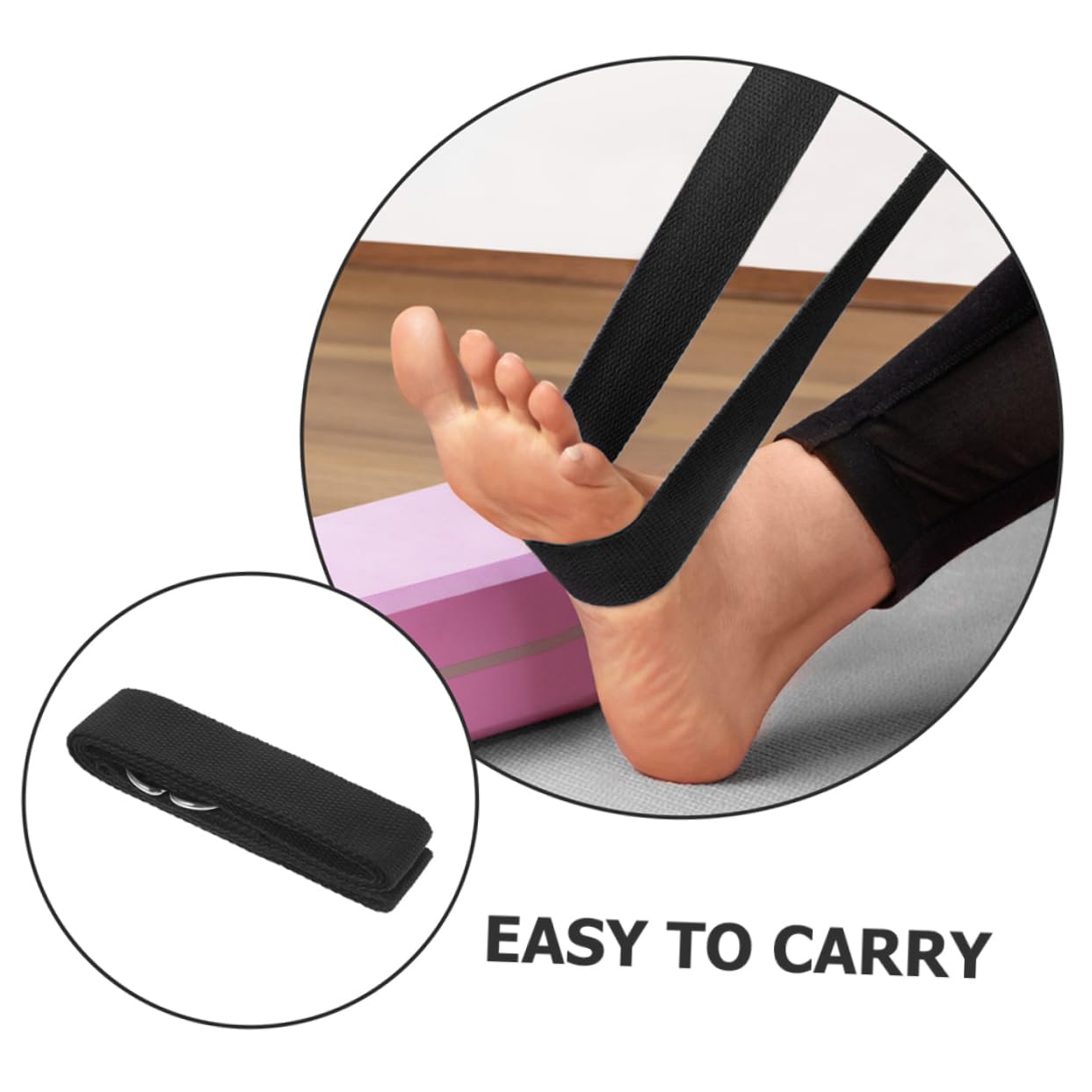 6piezas Correa De Yoga Ajustable Banda Multi-funcional De Entrenamiento Strap No Elástico Para Estiramientos y Ejercicios Casa Para Yoga y Entrenamiento De