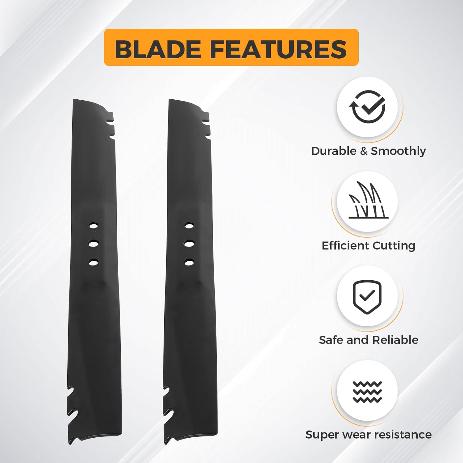 108-9764-03 Mulching Mower Blades for 104-8697-03 108-9764-02P 131-4546-03 131-4547-03 Toro 22'' Recycler Compatible with 20333 20016 20017 20331 20332 21445 21465