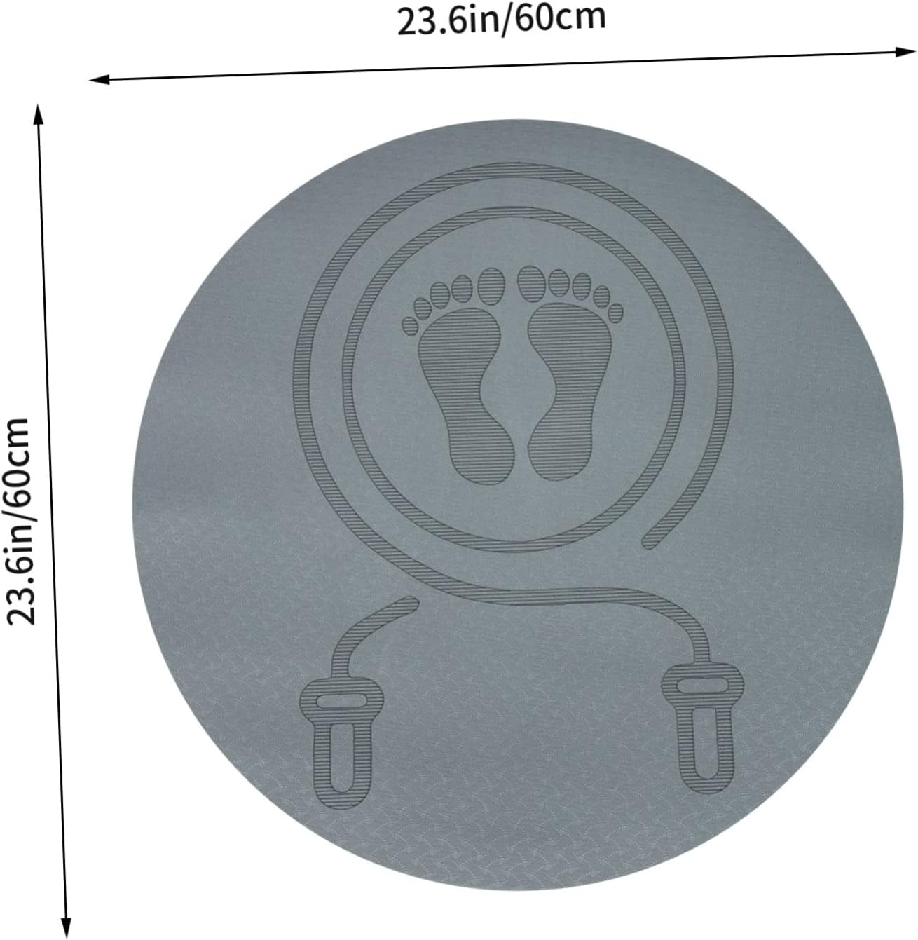 Shock-absorbing Jumping Floor Mat Non-slip Indoor Gym Mat for Adult Exercise Cushion for Jump Rope Workouts Thick Tpe Material for Comfort and Durability Gray