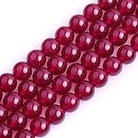 Vista 31 de JOE FOREMAN Cuentas redondas de piedra natural de jade rosa de 0.315 pulgadas para hacer joyas, cuentas de 15 pulgadas, piedras semipreciosas