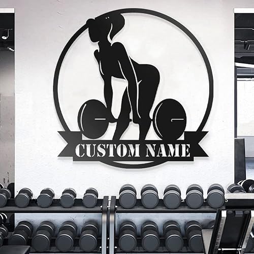 Miniatura 8 de Letrero de gimnasio personalizado, letrero decorativo para sala de entrenamiento, regalos para hombres, regalos para mujeres, estilo 11
