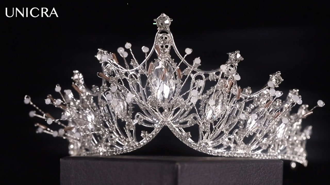 ⭐︎tiara⭐︎ Gorgeous Handmade Bridal Floral Rhinestone Crystal Wedding