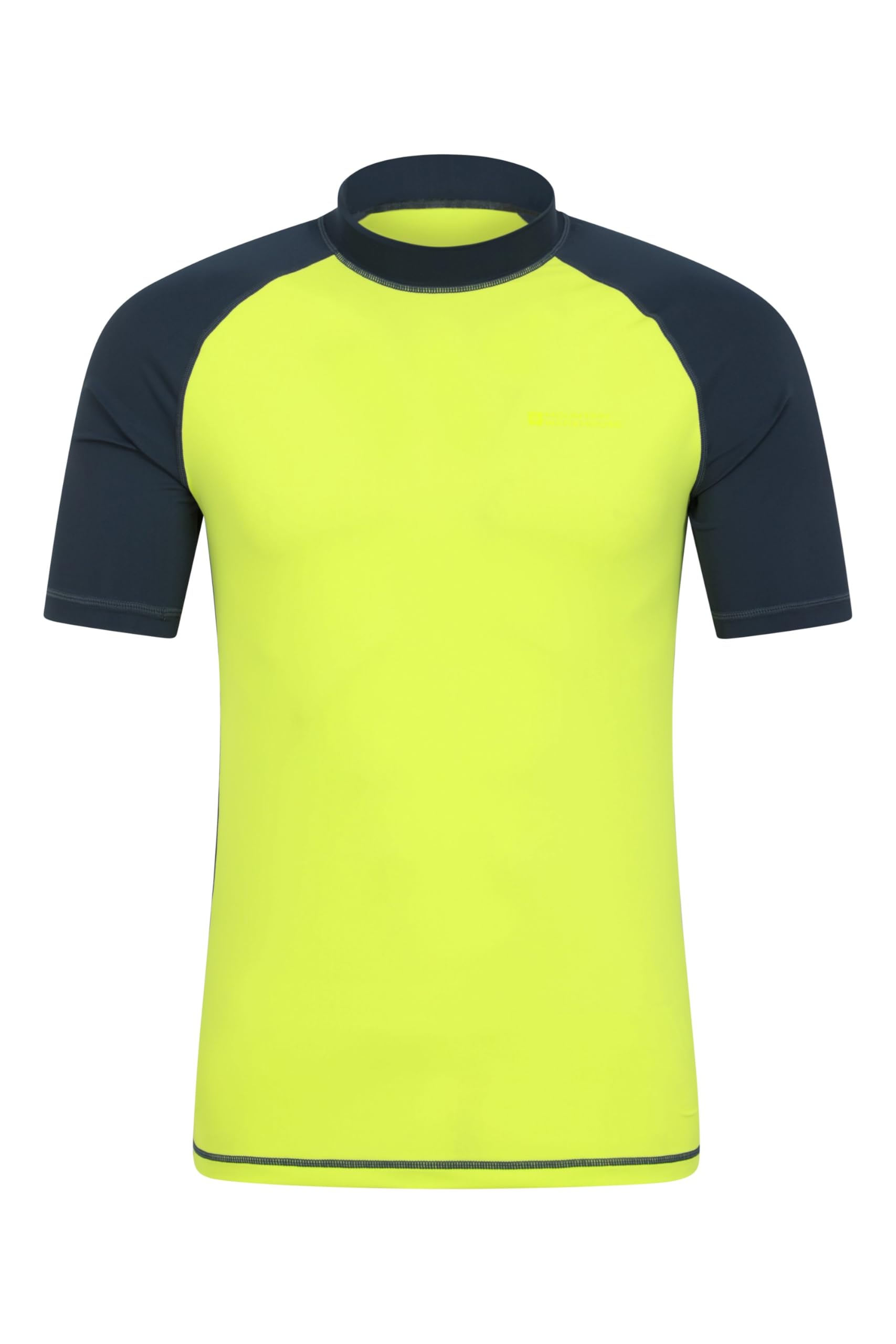 Mountain Warehouse Men's Yellow Uv Rash Vest - Lightweight, Quick Drying & Stretchy T-Shirt With Upf 50+ & Flat Seams - For Spring Summer, Beach, Swimming & Water Sports Xxs
