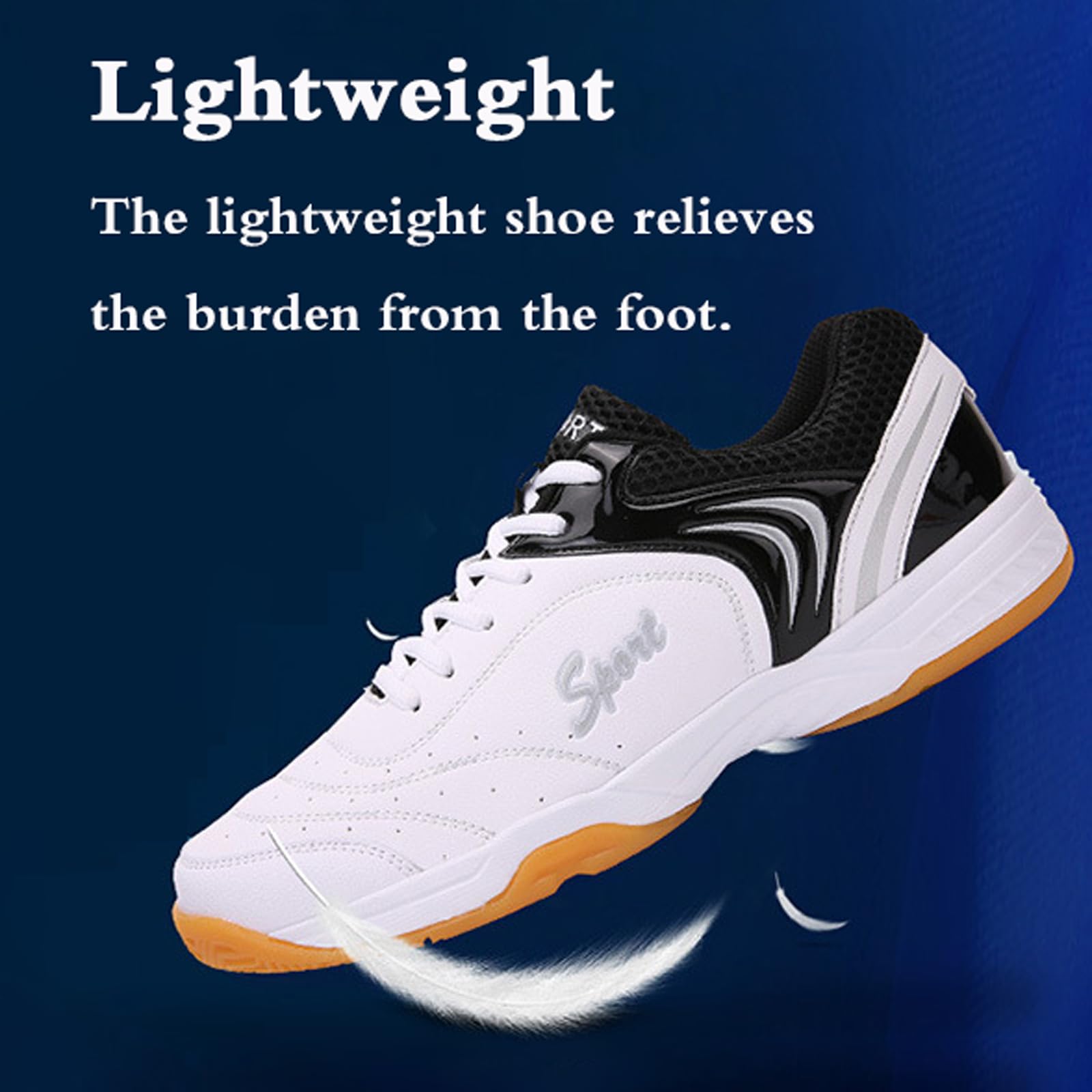Chaussures Tennis Table D'IntéRieur,Chaussure de Squash,Chaussures de Badminton pour Adultes,légères et Respirantes,pour Indoor Tennis/Squash/Table Tennis/Basketball & Padel