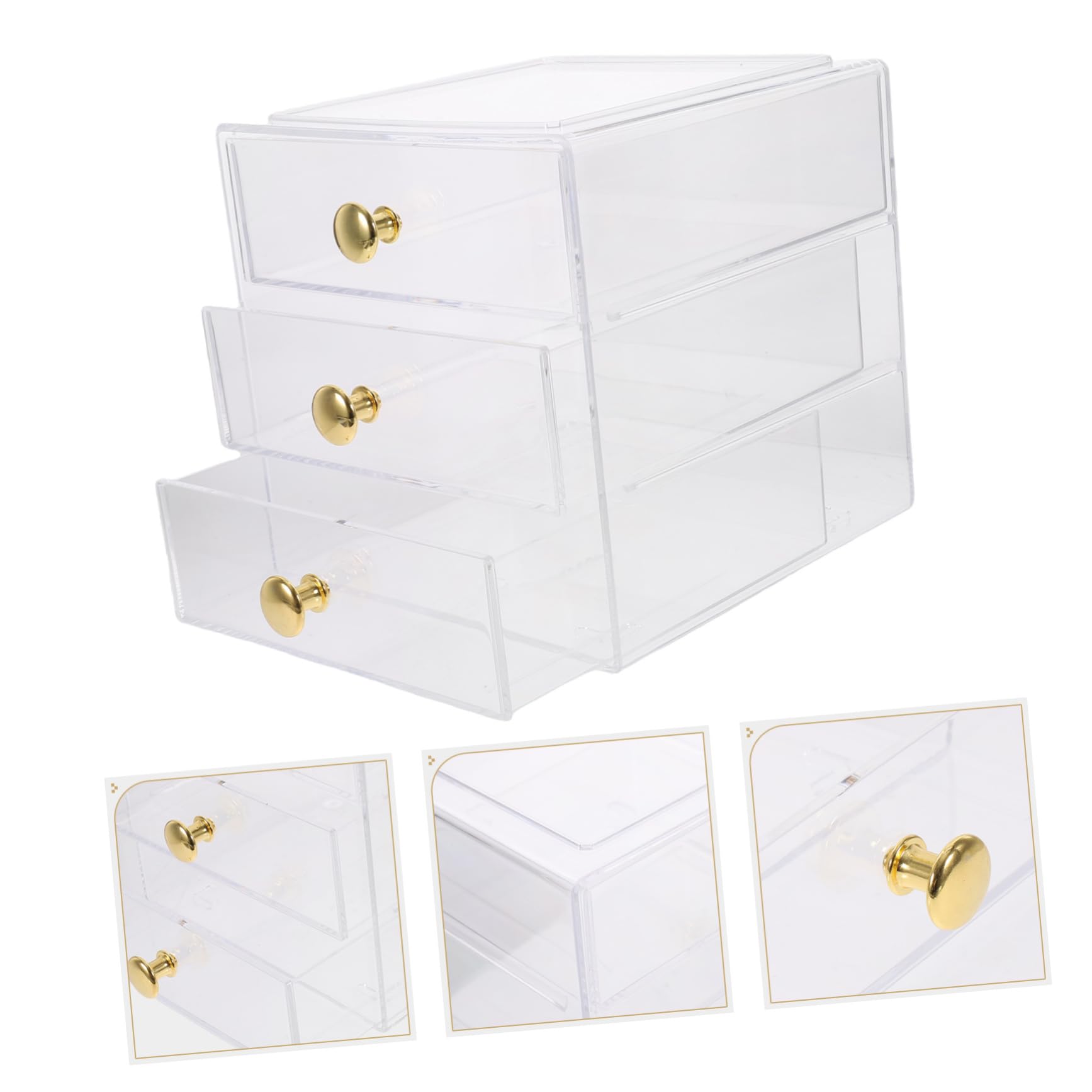 Caja De Almacenamiento Tipo Cajón, Organizador De Mesa Apilable Multicapa, Caja De Almacenamiento Transparente para Artículos Varios