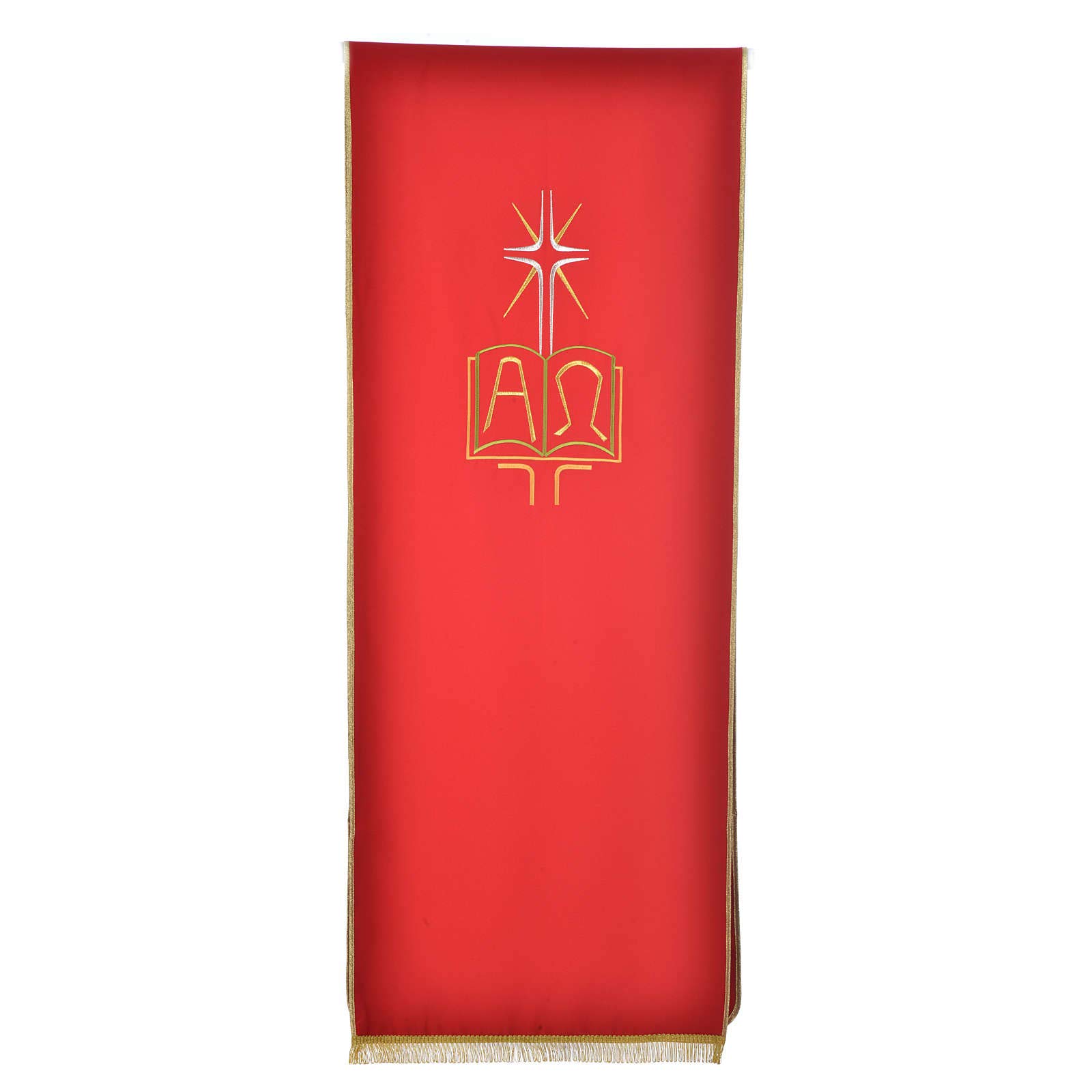 Holyart Coprileggio Poliestere Libro Alfa e Omega, Avorio