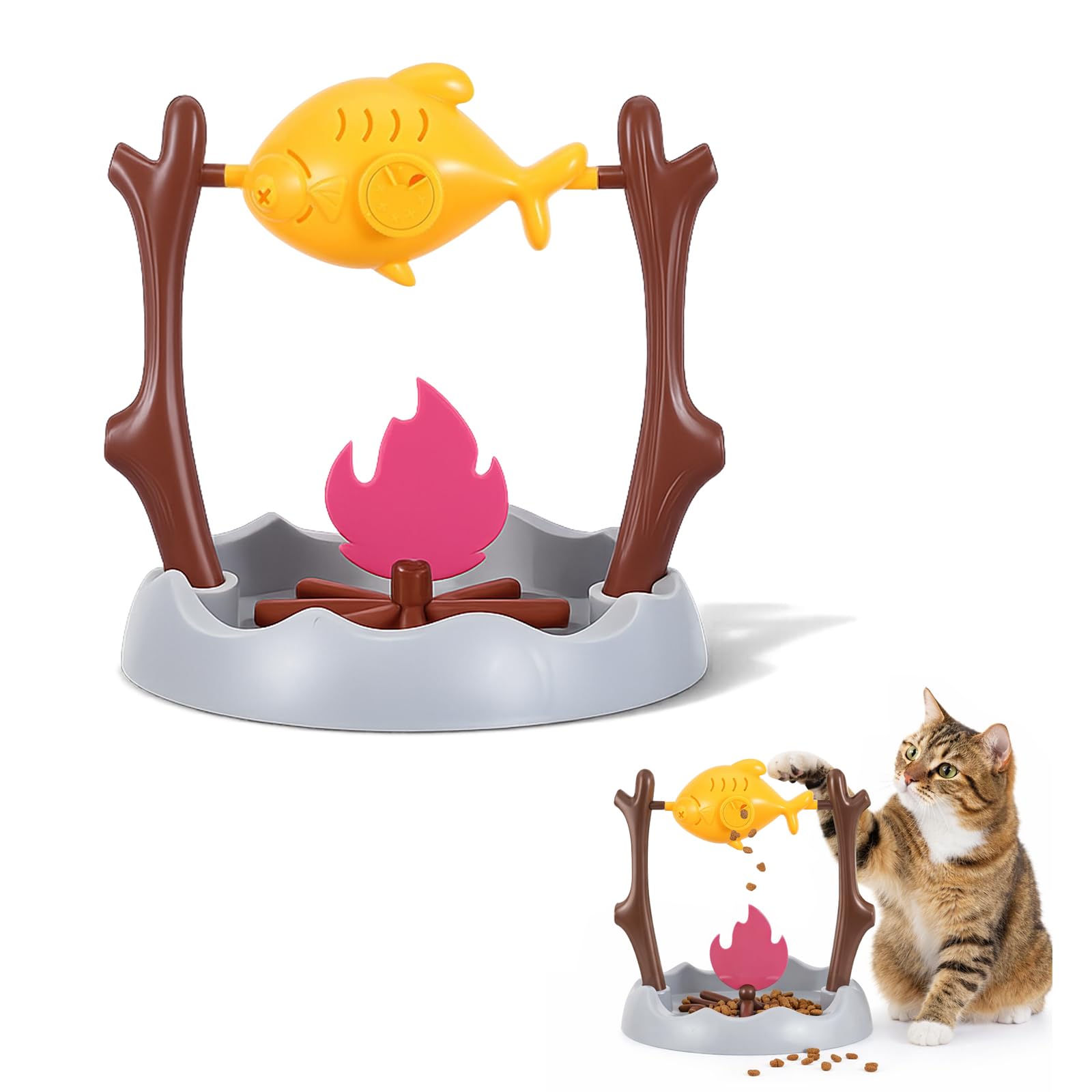 Distributeur de nourriture lente chat pour stimuler son éveil