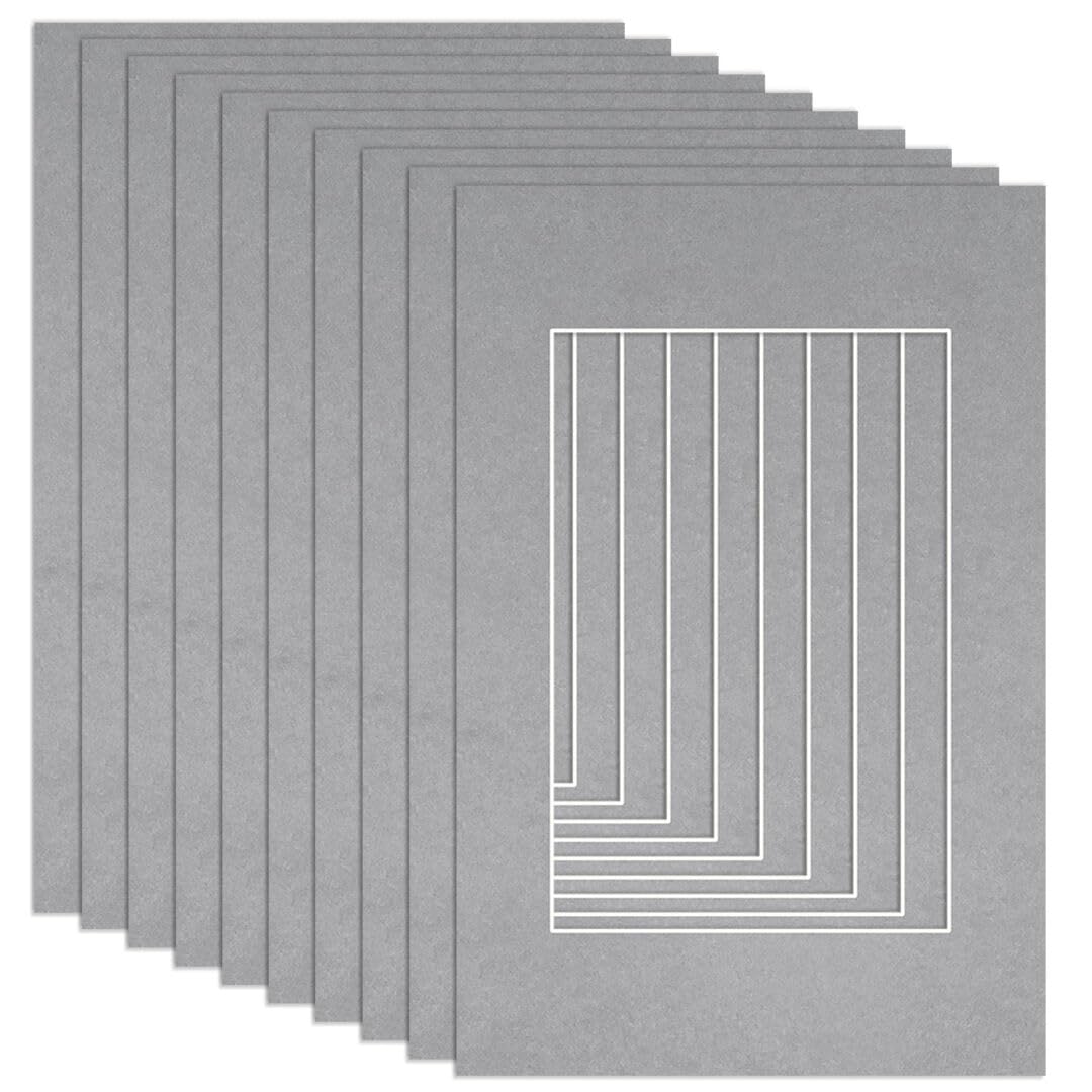 Procut Global 90x60cm Silver Picture Mounts to Fit 60x40cm Aperture - Precision Cut Cardboard Photo Mount - Ideal for Frames, Prints, Artwork & Certificates - Sizes & Colours Available - 10 Pack — image 1