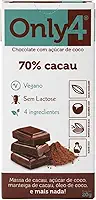 Chocolate Tablete 70% Cacau Sem Lactose Vegano 20g - Only4