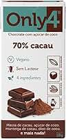Chocolate Tablete 70% Cacau Sem Lactose Vegano 20g - Only4