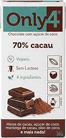 Chocolate Tablete 70% Cacau Sem Lactose Vegano 20g - Only4