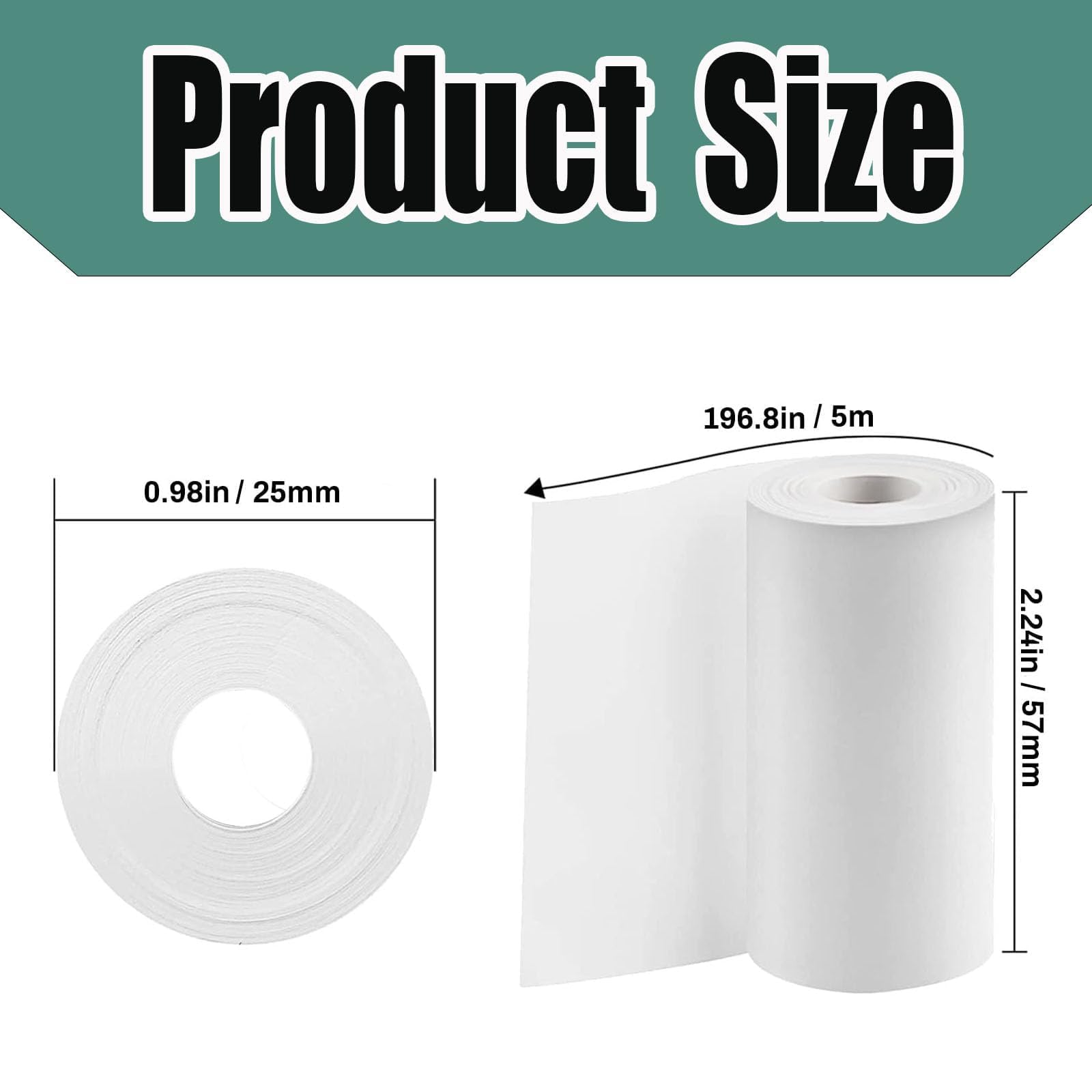 10 Rolls Instant Camera Print Paper Refill (5 Meters per Roll, Total 50 Meters) - Image 2