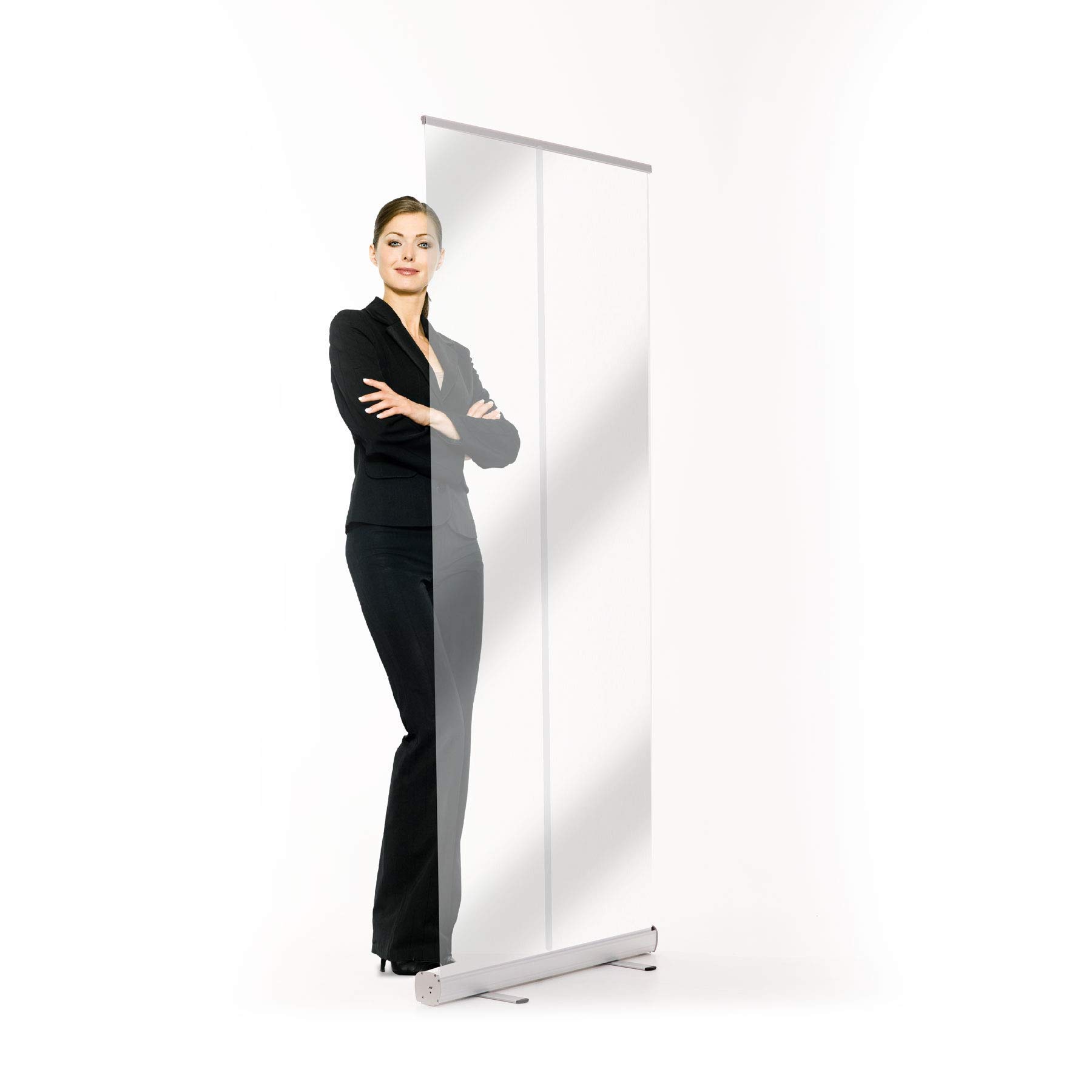 Mampara higiénica enrollable, pared protectora portátil transparente | (85נ200 cm)