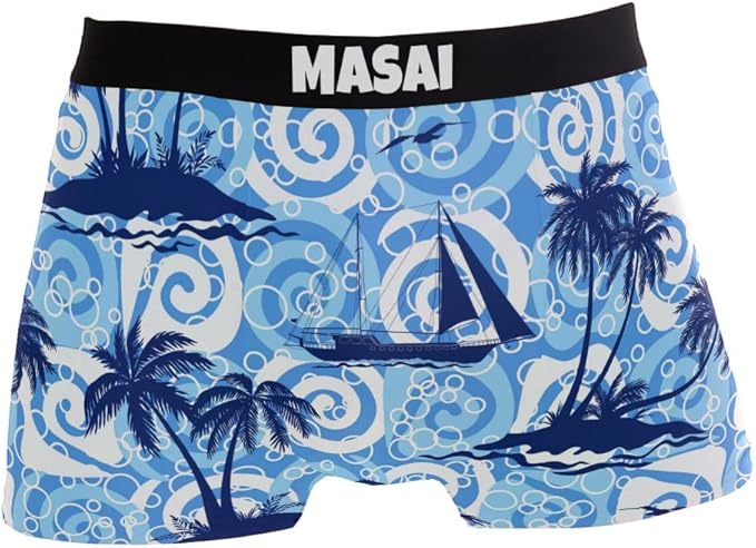 Amazon Masai ボクサーパンツ メンズ おしゃれ 下着 前閉じ 通気 吸水速乾 ボクサーブリーフ 肌着 立体成型 リーフ 熱帯風 ボクサー 通販