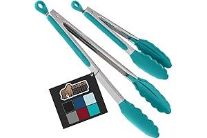 Gorilla Grip Premium Construction Heat Resistant Grilling Bacon Tongs