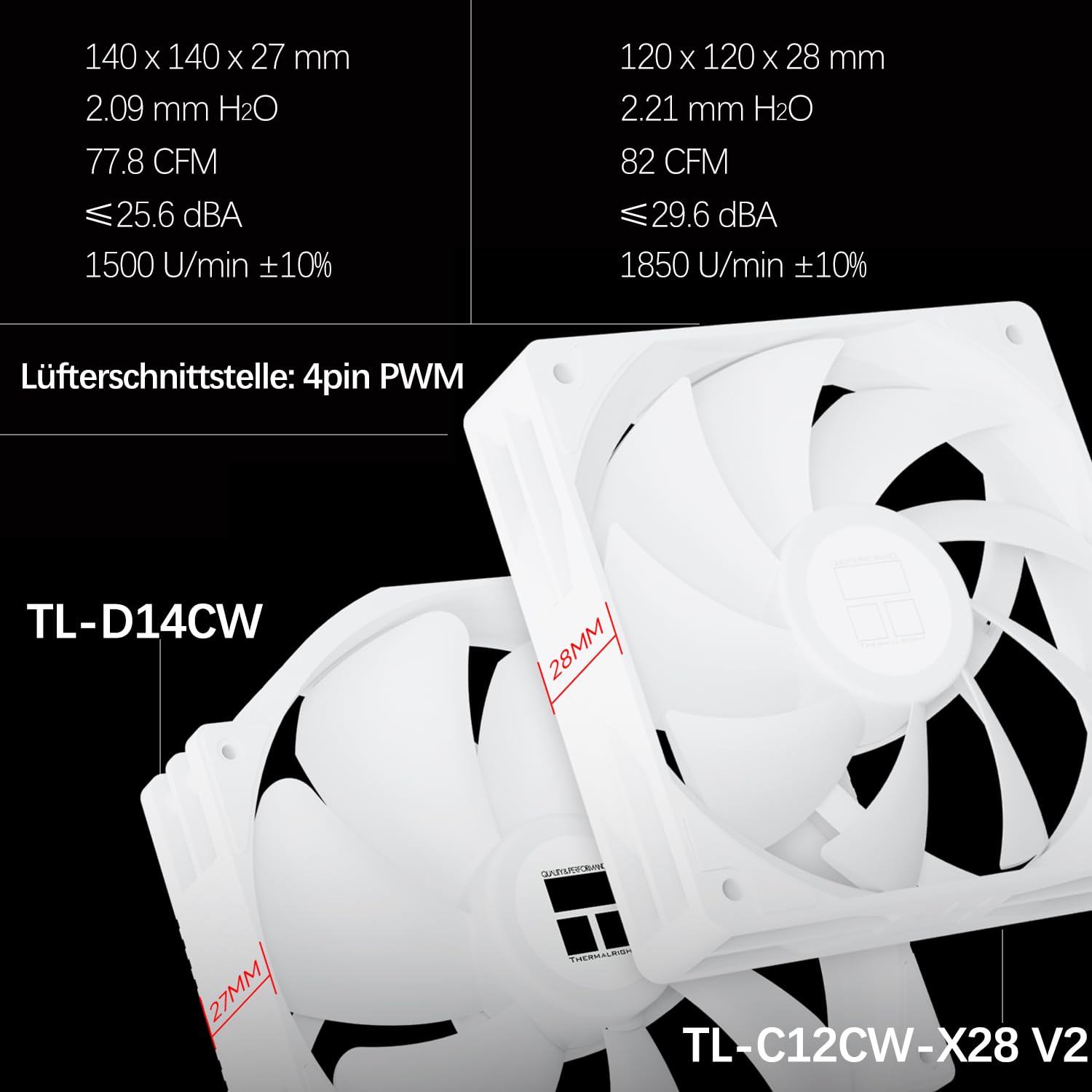 TR-Thermalright Peerless Assassin 140 Digital Blanco Ventilador para CPU, Doble Torre con 6 Heatpipes, Ventiladores Dual PWM de 1850 RPM, Cubierta Superior de Placa de Pantalla Digital Magnética,