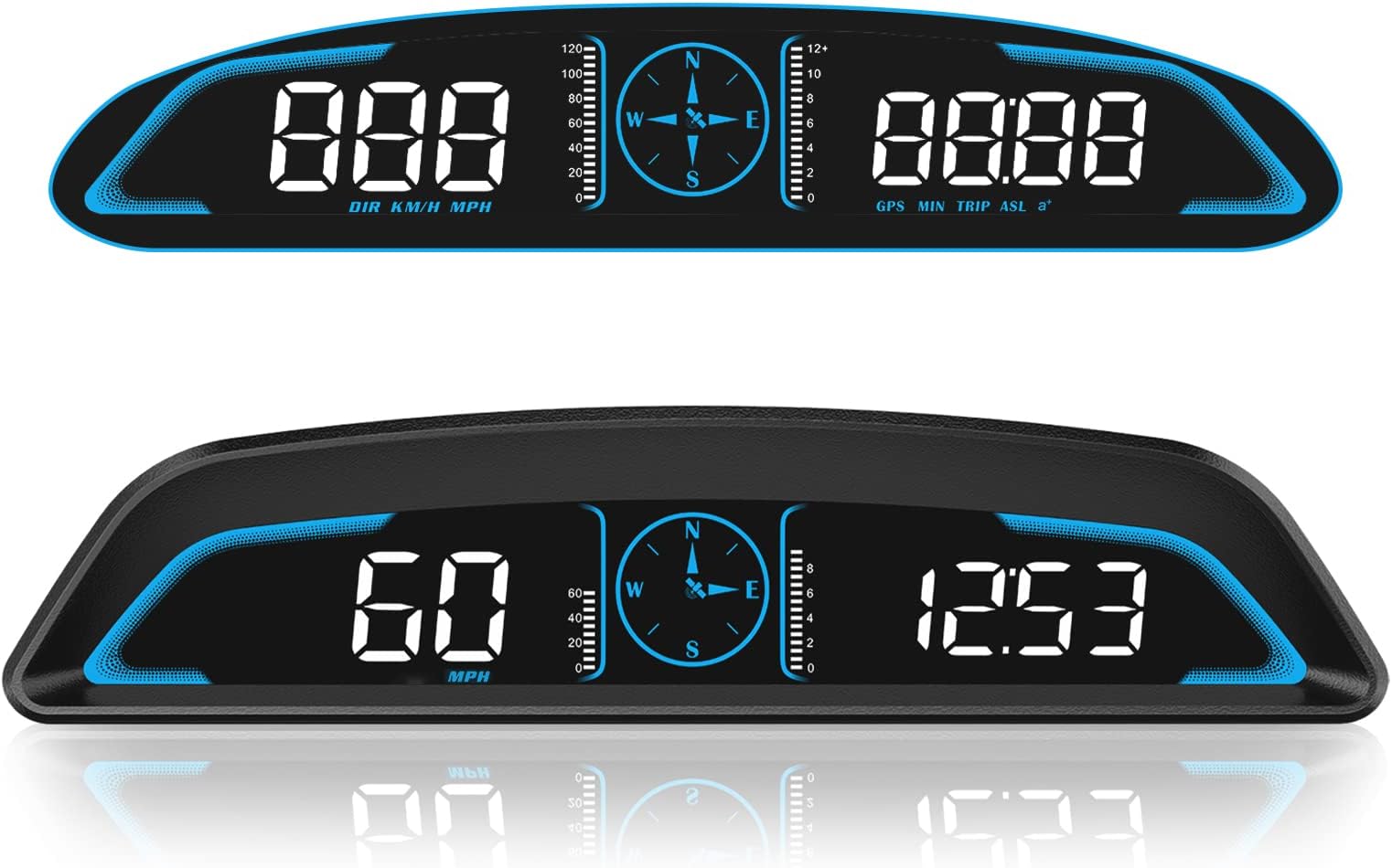 SinoTrack Digital GPS Speedometer Universal Heads Up Display for Car 5.5 inch Large LCD Display HUD with MPH Speed Fatigued Driving Alert Overspeed Alarm Trip Meter for All Vehicle
