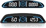 SinoTrack Digital GPS Speedometer Universal Heads Up Display for Car 5.5 inch Large LCD Display HUD with MPH Speed Fatigued Driving Alert Overspeed Alarm Trip Meter for All Vehicle