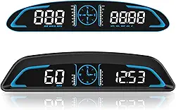 SinoTrack Velocímetro Gps Digital Universal Heads Up Display para Carro Grande Display Lcd de 5,5" Hud com Velocidade Mph Alerta de Condução Fatigado Medidor de Viagem de Alarme de Excesso de Velocida