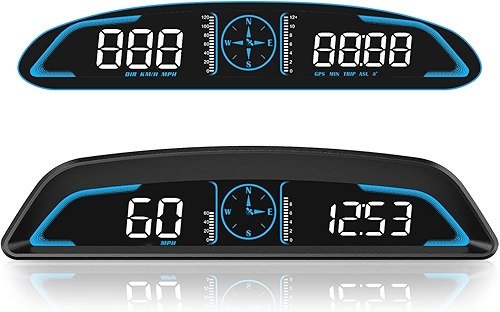 SinoTrack Velocímetro Gps Digital Universal Heads Up Display para Carro Grande Display Lcd de 5,5" Hud com Velocidade Mph Alerta de Condução Fatigado Medidor de Viagem de Alarme de Excesso de Velocida
