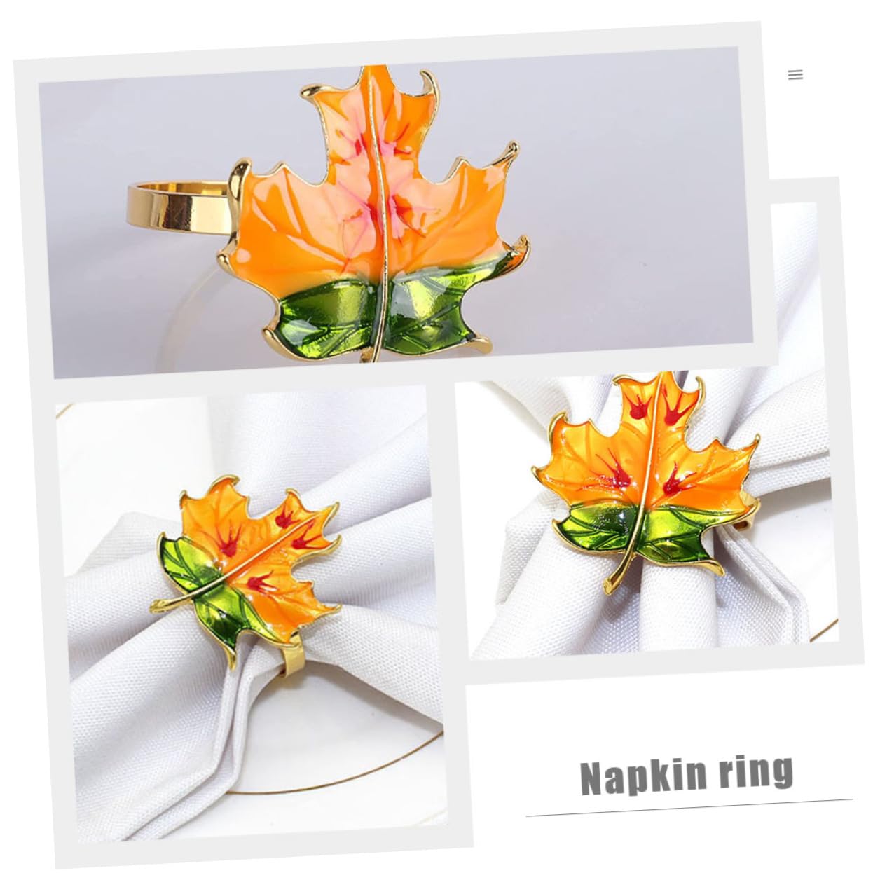 TOPBATHY 12stücke Festival Serviettenringe Dekorative Tischaccessoires Für Thanksgiving Und Feiern Hochwertige Serviettenhalter Mit Blattdesign Für Festliche Anlässe