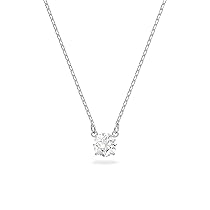 Swarovski Collana Attract, Taglio Round, Bianca, Placcato rodio