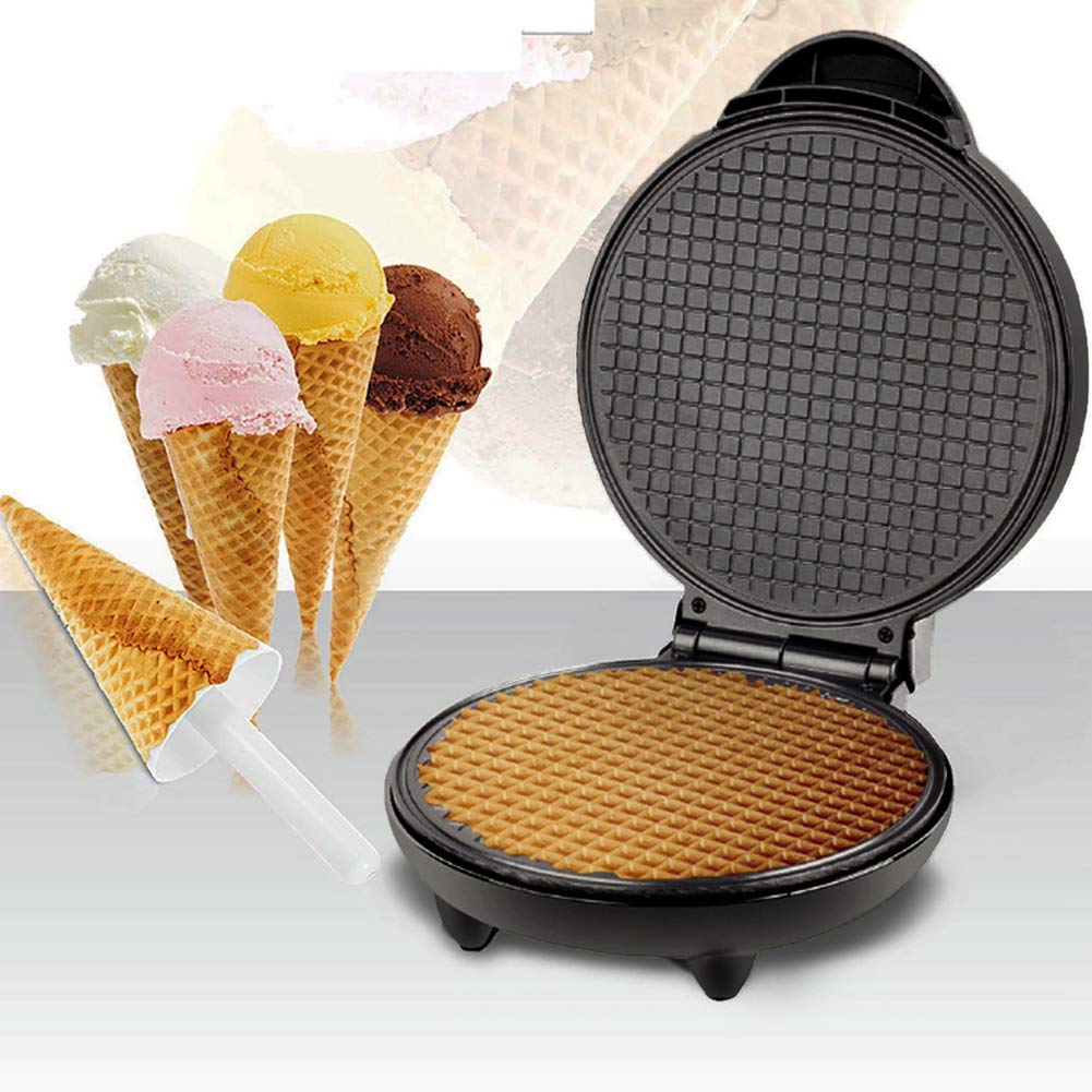 Keenso Elektrischer Eierbrötchenhersteller, Antihaftbeschichtete Waffel-Backform, Eistütenmaschine für die Küche zu Hause, 24,9 X 10,9 Cm, für Pfannkuchen-/Eisliebhaber