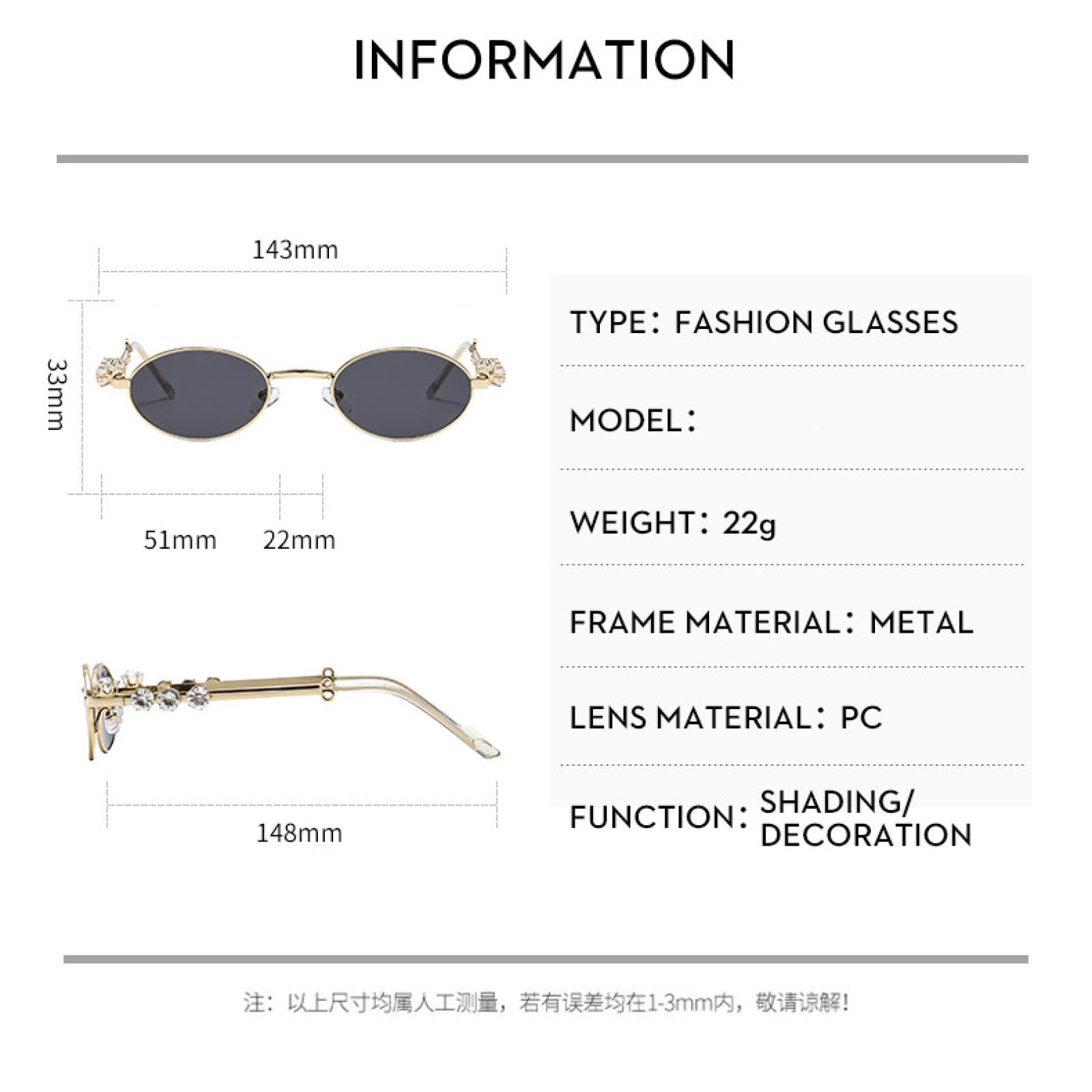 Gafas de sol ovaladas de metal para mujeres y hombres, a la moda, de lujo, para viajes, fotografía callejera, Uv400