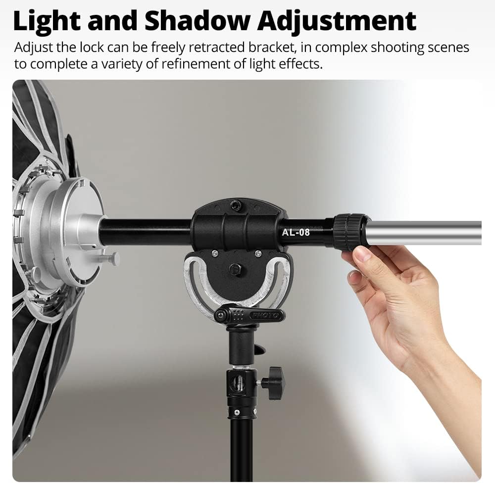 AMBITFUL AL-08 Reflector Bracket, Softbox Reflector Bracket, Compatible Bowens Mount Speedlite Stduio Flash and Bowens LED Lihgt