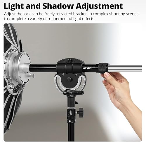 Miniatura 6 de AMBITFUL AL-08 Bowens Softbox Reflector Soporte Extensible Soporte Adaptador para Bowens Elinchrom Profoto Speedlite Stduio Flash