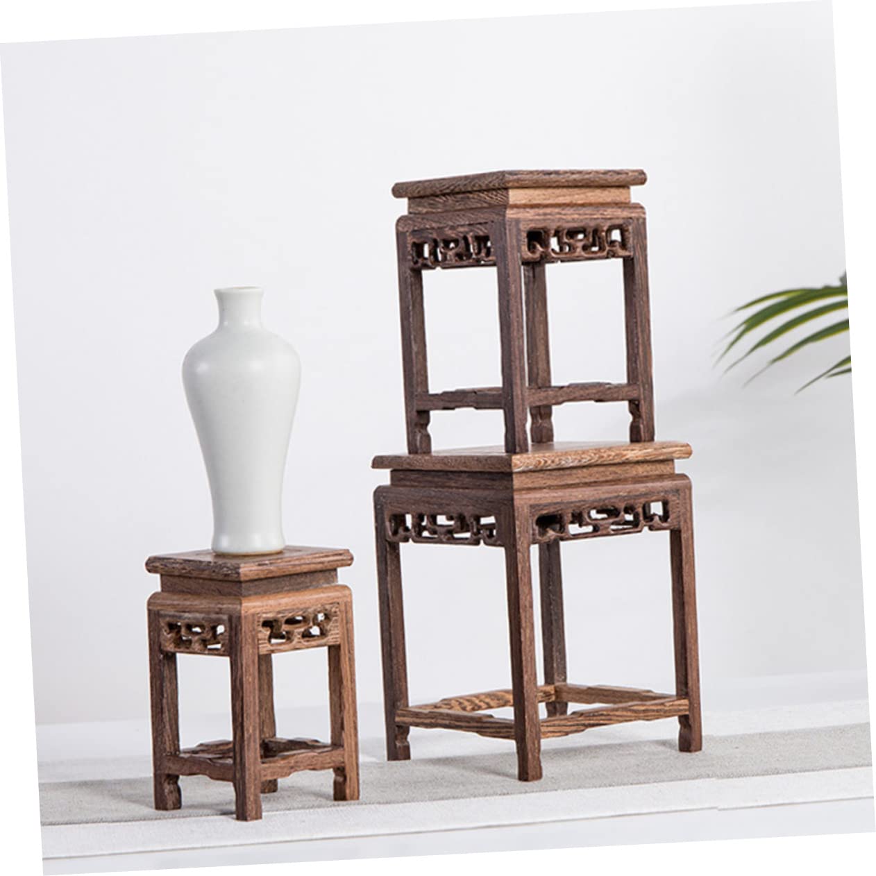 Supporto per Piante in Legno per Uso Interno ed Esterno, Moderno portavasi con Design angolare da Giardino in Metallo, mensola Alta per vasi, portavasi e contenitori per Piante.
