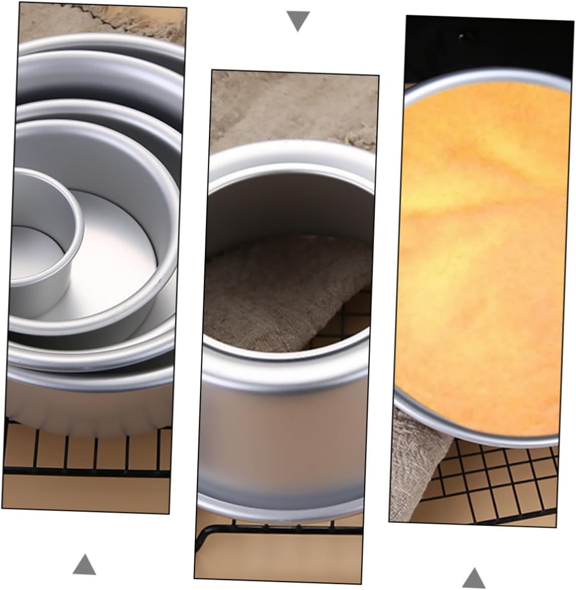 Mikinona Non-stick Aluminum round Cake Pan Set 6 8 Inch Mousse Cake Mold Baking Tool for DIY and Pastries Sturdy Baking Supplies for Home Kitchen