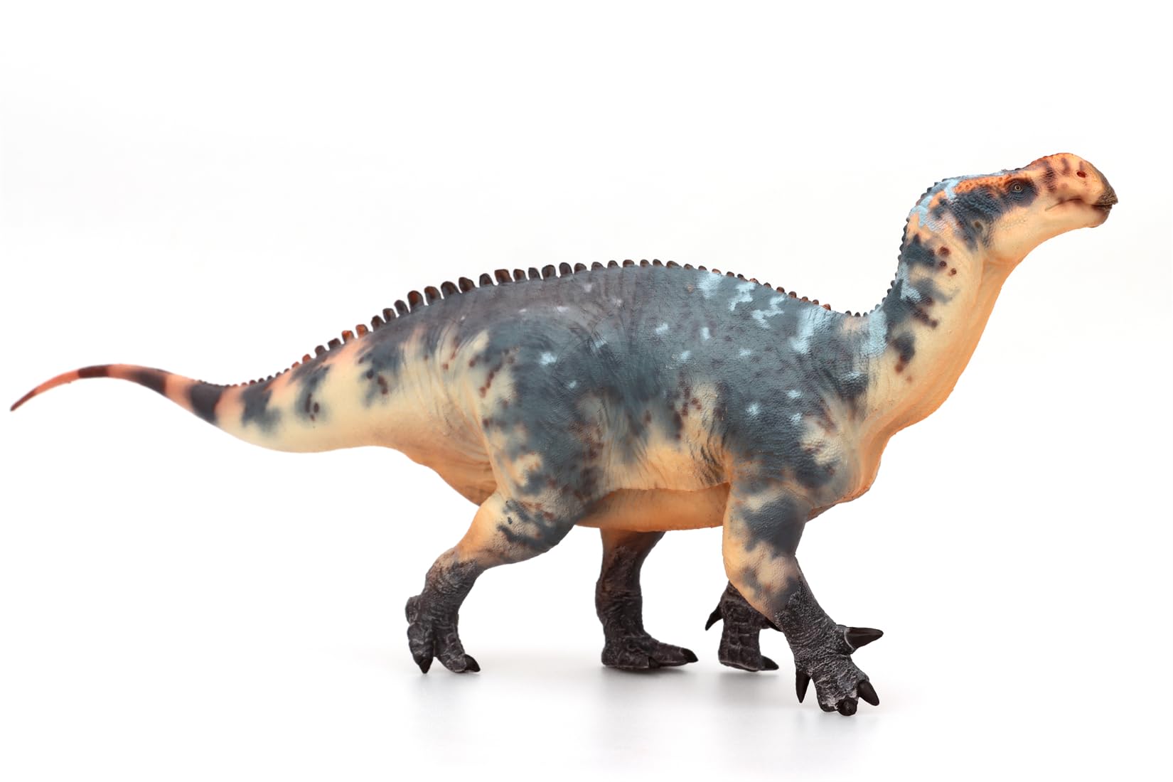 Figurine Iguanodon AMITD Échelle 1:35 | Statuette dinosaure bleue de collection haute fidélité