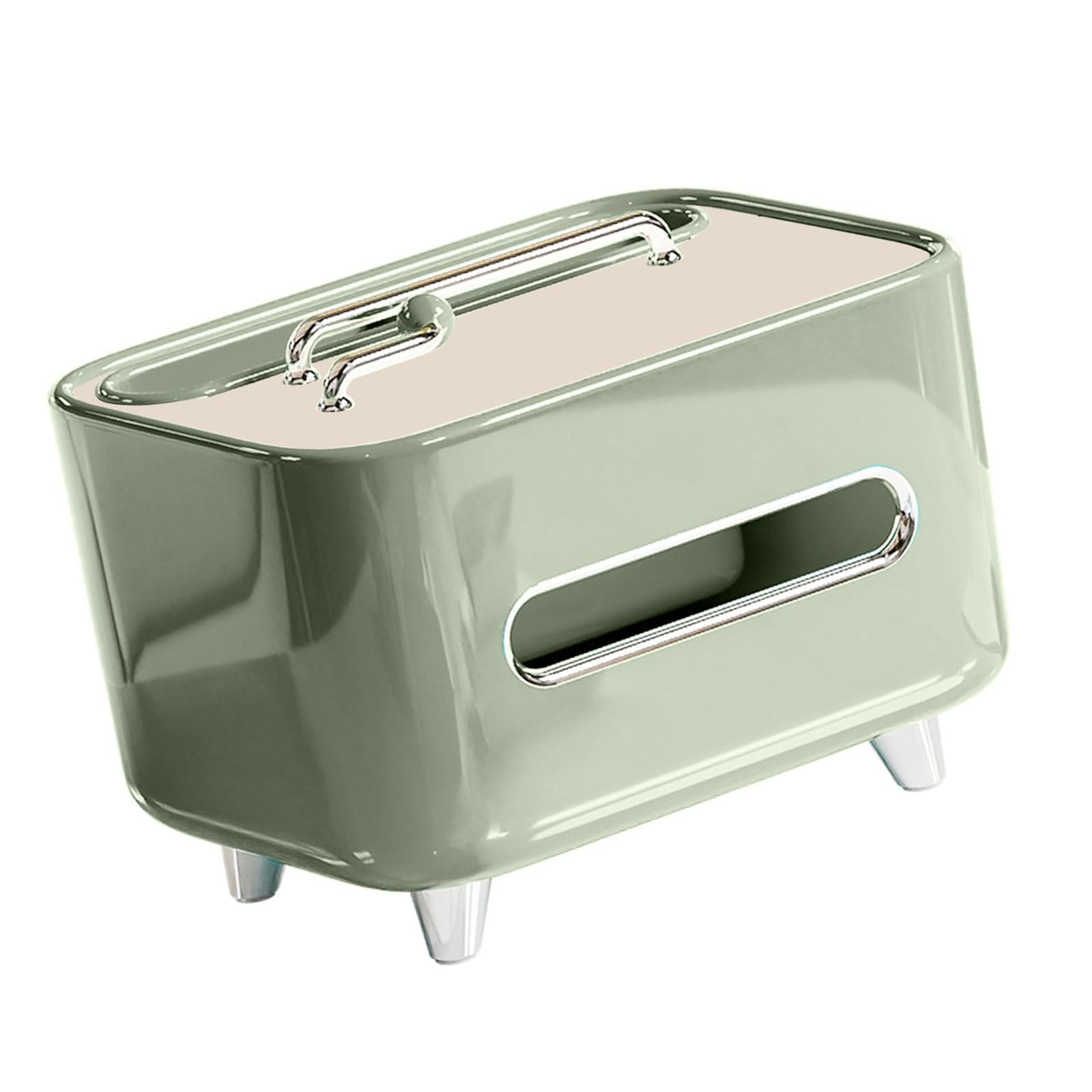 Tsophreniq Stylish Tissue Container Small Size Napkin Dispenser Multifunctional Organiser for Paper Towel Remotes Phone Glasses Phone Stand