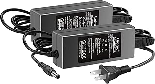 12V 5A Power Supply Led Strip Light 120V to 12V Transformer Input with 5.5x2.1mm 60W 12V AC DC Adapter（2 Pack）