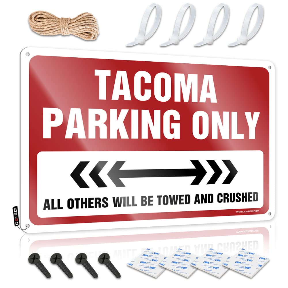 IBWNBBUSN Metal Signs For Home Decor Tacoma Parking Only Tin Sign Bar Sign For Home Decor Metal Home Sign(30X40CM)