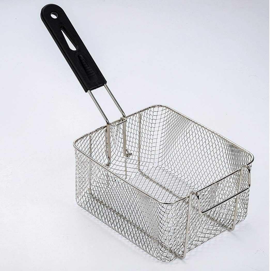 Friggitrice a gas, grande capacità, in acciaio inox, potenza di fuoco regolabile, ideale per patatine, ciambelle, pesce, facile da pulire, include cestini e coperchi