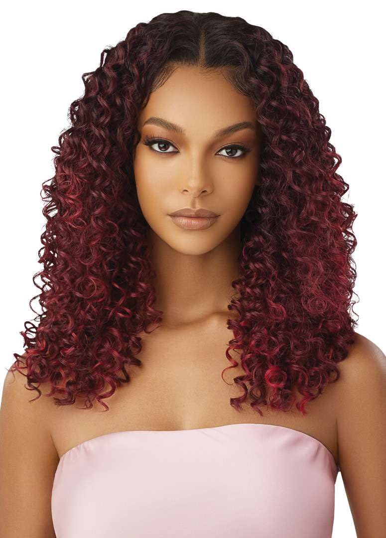 Outre Airtied 100% Fully Hand-Tied Wig - Human Hair Blend - Dominican Curly 22" (DR4/TIRAMISU)