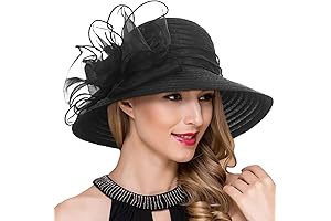 Lady's Black Kentucky Derby Hat for Royal Weddings and Tea Parties