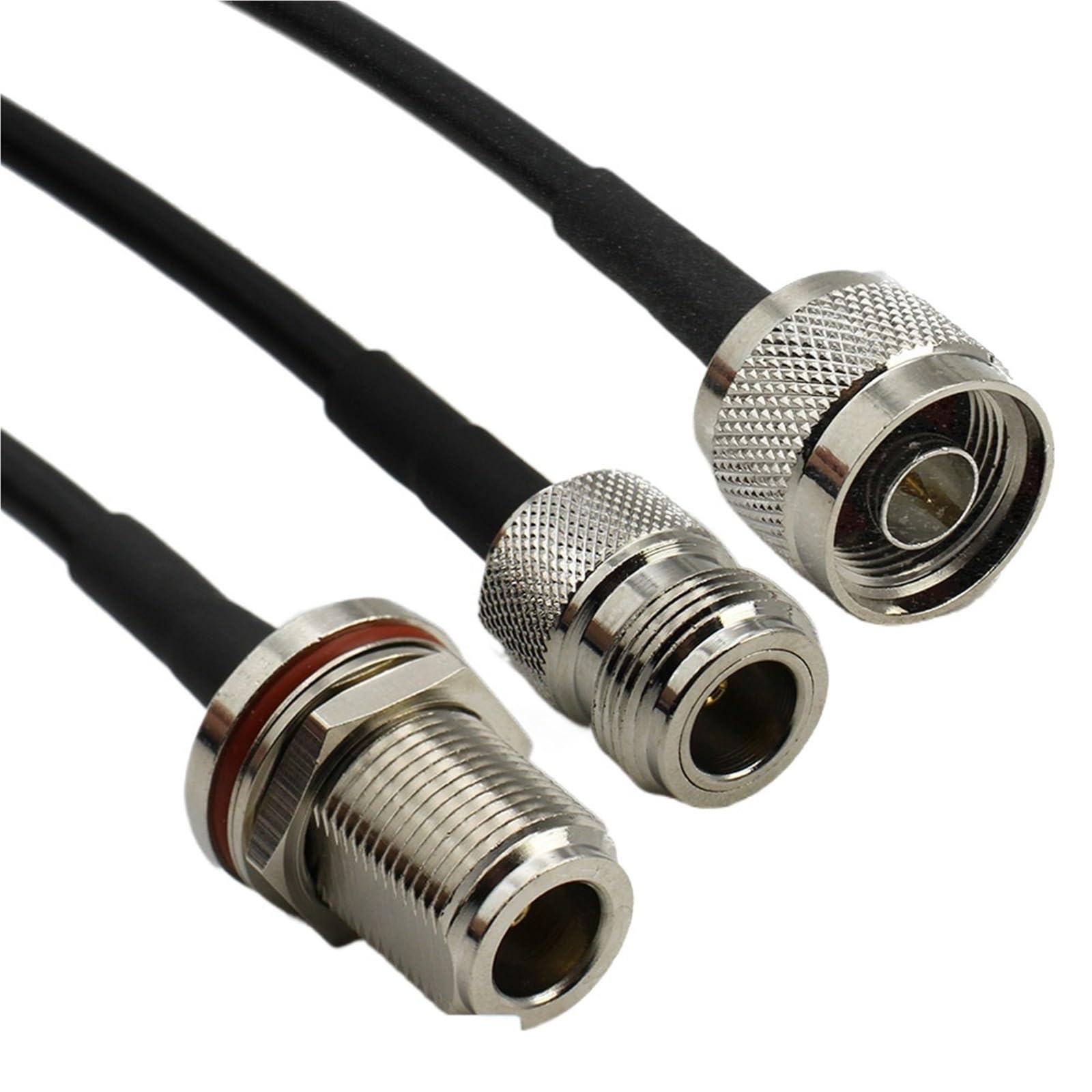 RG58 L16 N Mâle Femelle Prises Prises Prise de tir Câble Coaxial Câbles Coaxiaux Cavalier Sertissage 1 Pcs (Type 4.20CM)