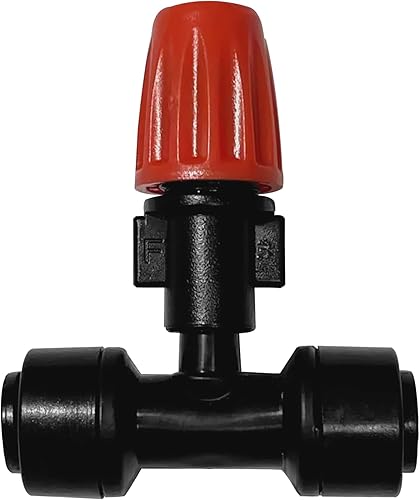 20 microemisores de pulverización de riego por goteo a presión para tubos de riego de 14 de pulgada, boquilla atomizadora ajustable de tres vías,