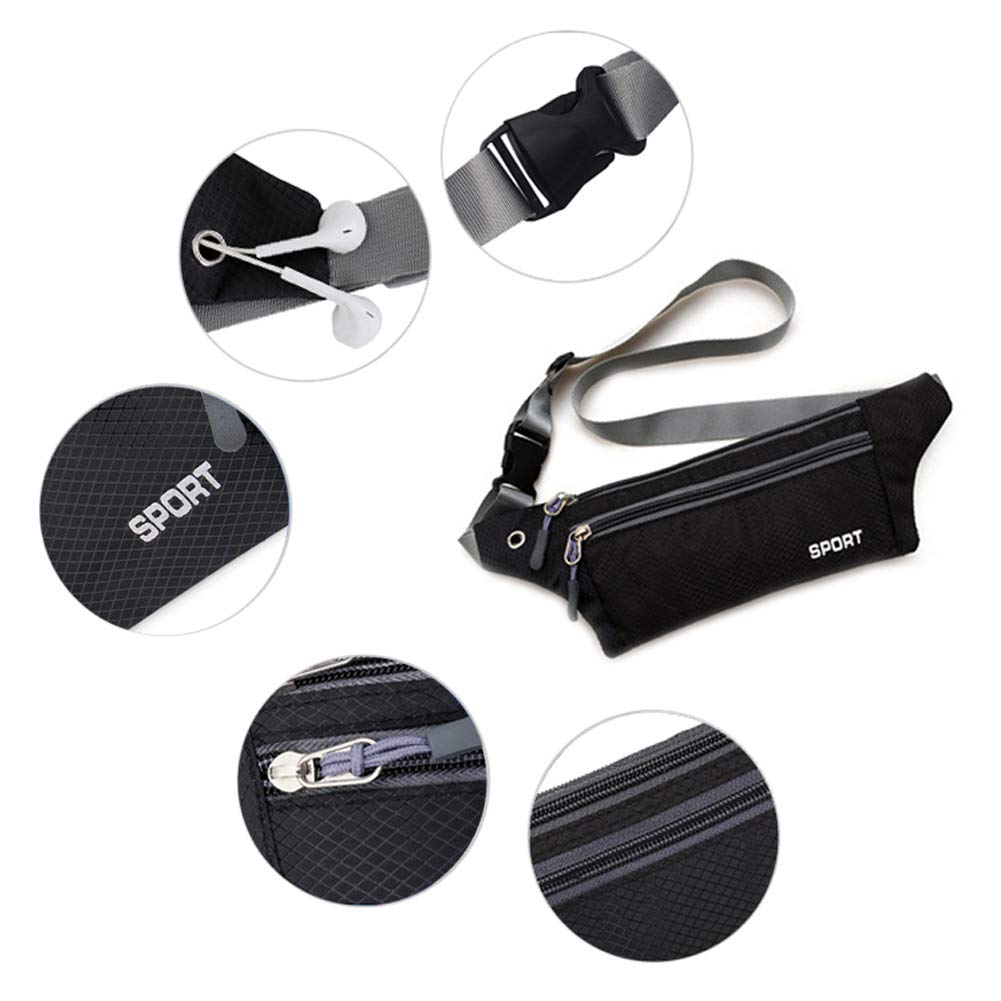 Marsupio Sportivo Impermeabile Running con Tasca Cintura per Portafoglio Chiavi Smartphone Jogging Trekking Bicicletta