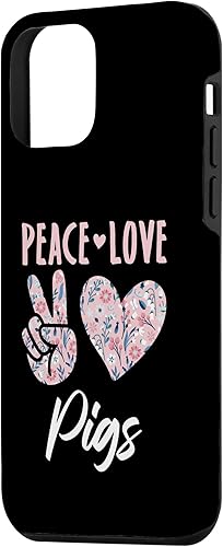 Vista 2 de iPhone 12 mini Peace Love Pigs Pig Farmer Lover Case