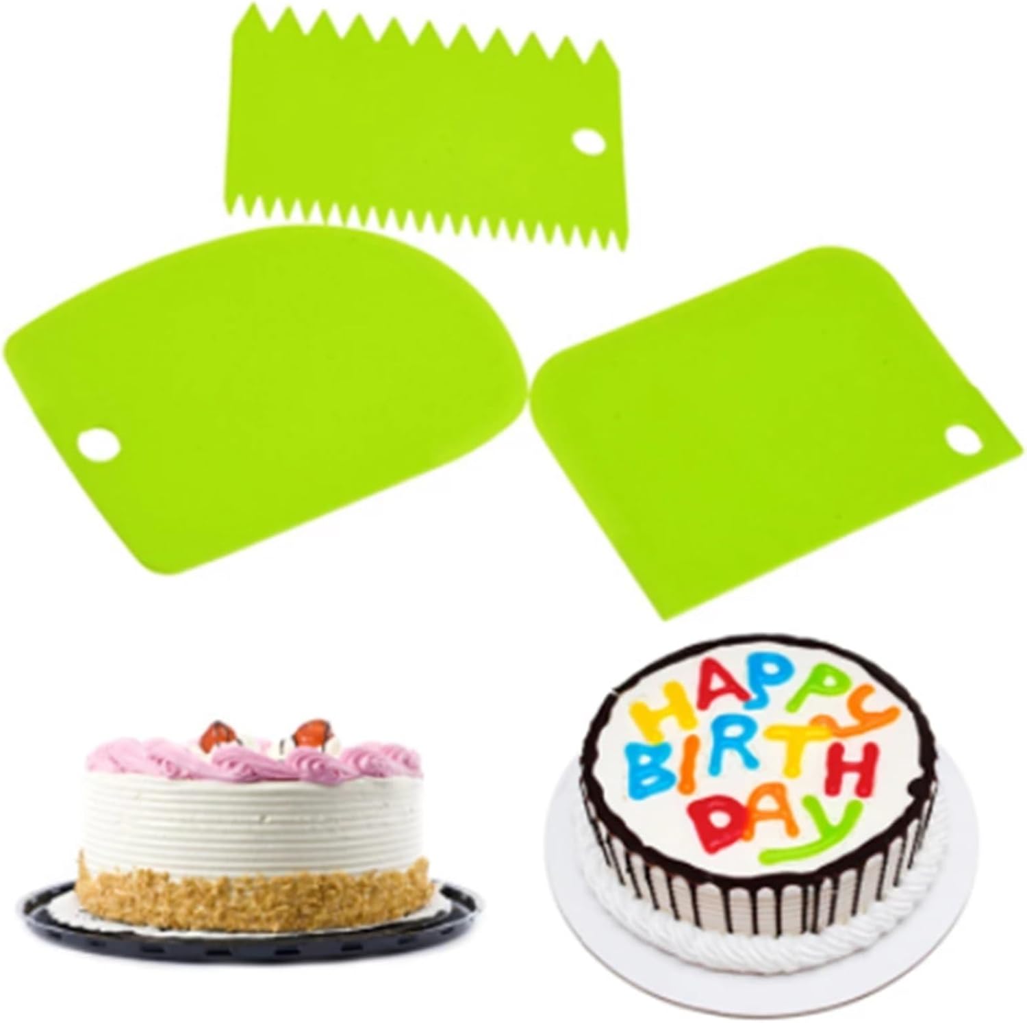 Fondant Smoother 40Sets Cake Bread Slicer Set - Dough Scraper, Silicone Spatula(Red)
