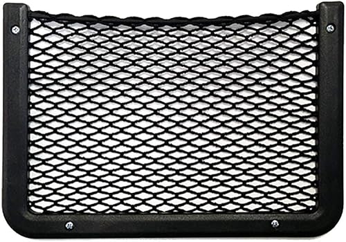Bolsillo de red de malla elástica enmarcada para auto, caravana u organización y almacenamiento en el hogar (8 x 11 pulgadas)